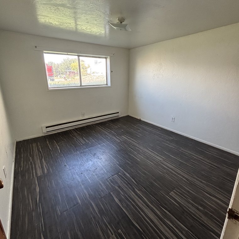 Bedroom cleanout after — empty