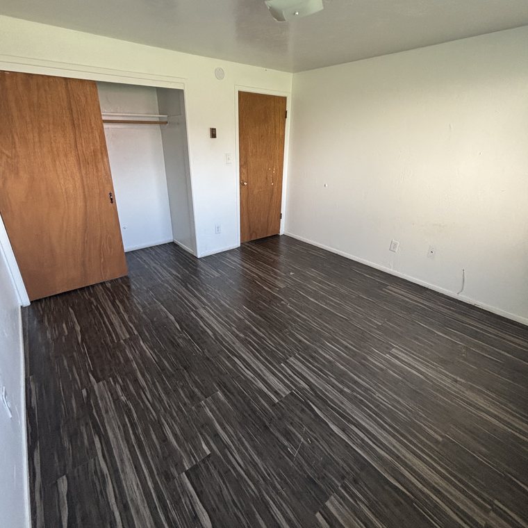 Bedroom cleanout after — empty